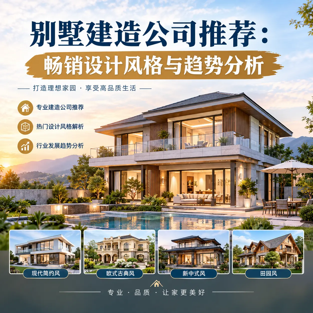别墅建造公司推荐: 六盘水 畅销设计风格与趋势分析