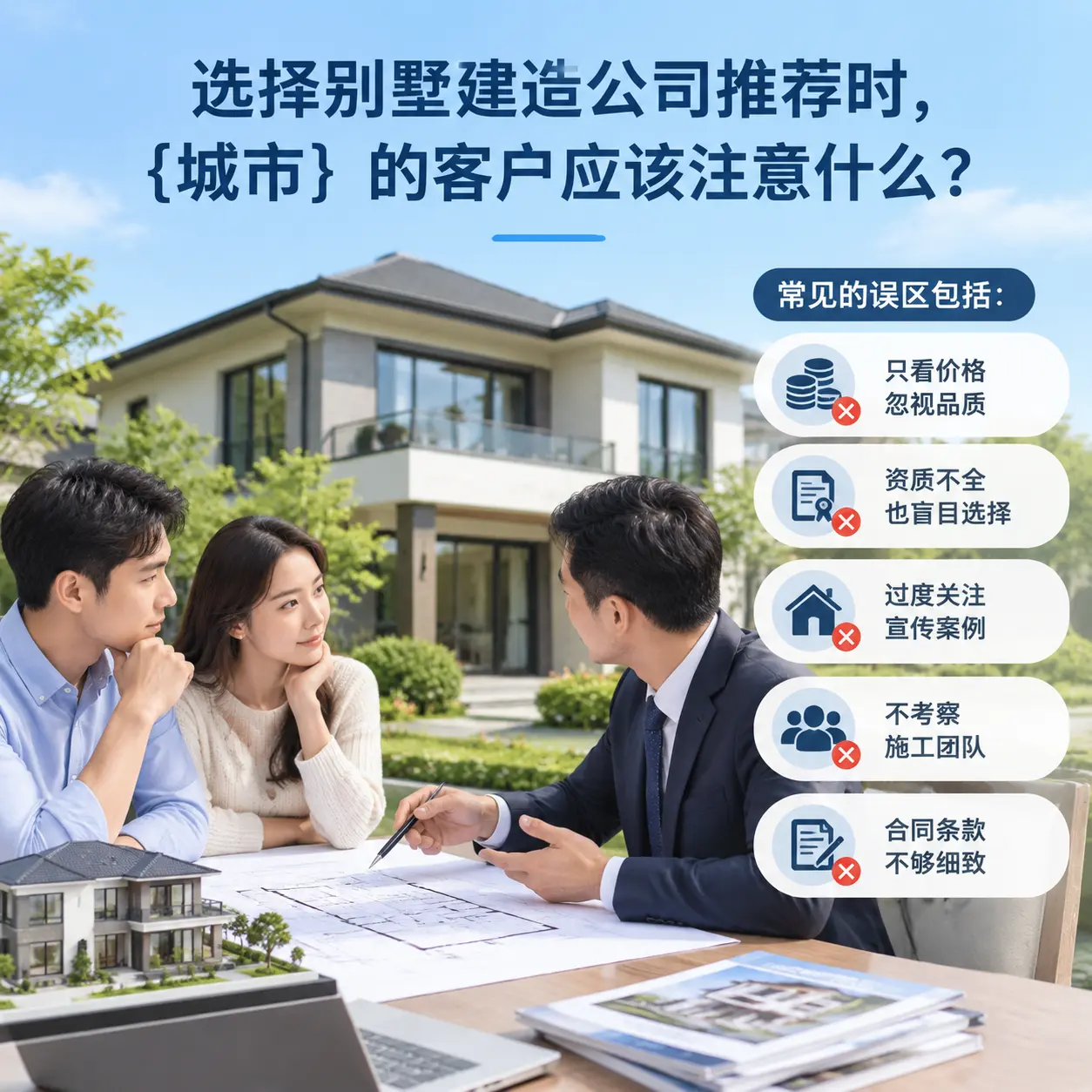 选择别墅建造公司推荐时，六盘水 的客户应该注意什么？